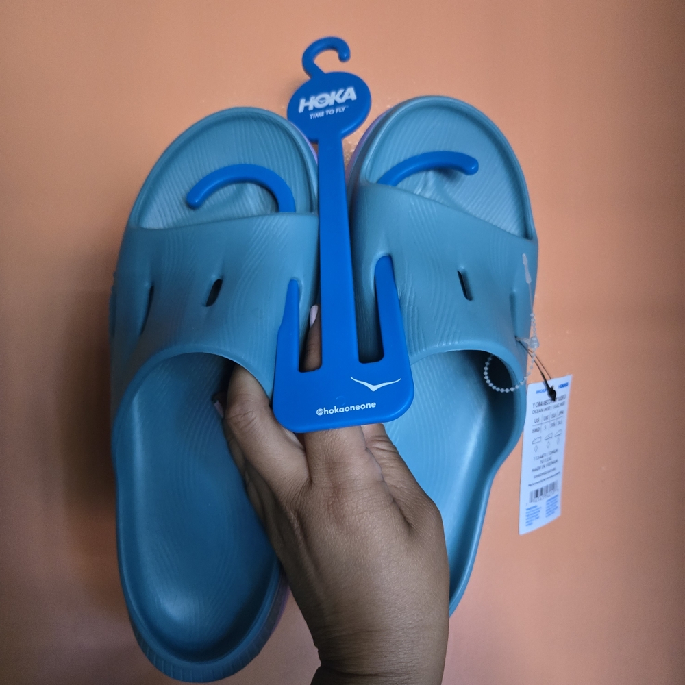 Hoka Blue Slide Sandals Size 6 Men Fit Women Size 8